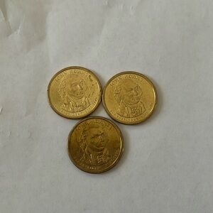 COPY - Set of 3 John Adams coins second  president of United States of America